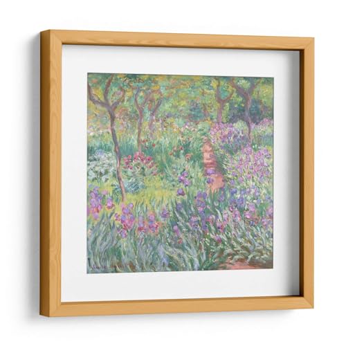 Opiniones y reviews de Enmarcado del mes. 44 Canvas Lab | Cuadro decorativo enmarcado | Marco color Pino, con marialuisa | Lirios en el jardín - Claude Monet | 30 x 30 cm | Cuadros para decorar recamara, sala, baño, oficina