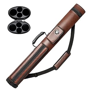 Adhafera étui rigide de billard 2x2 en cuir synthétique