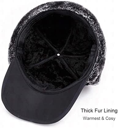 Trooper Trapper Hat for Men Ushanka Russian Ski Hunting Hat with Earflaps Windproof Mask Women Warm Winter Hat Bomber Fur Hat