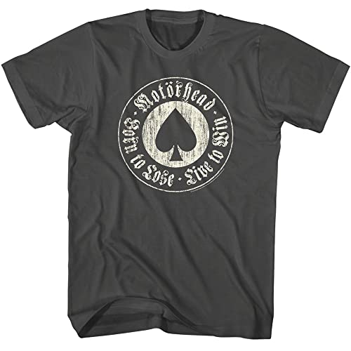 Image of Motorhead T Shirt Born to Lose Live to Sin Mens Short Sleeve T Shirts Classic Rock Graphic Tees, Smoke, Large