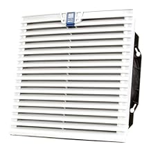 Rittal 3244100 Light Grey TopTherm Filter Fan, 12-23/32" Width x 12-23/32" Height x 5-5/8" Depth, 453 CFM, 230V