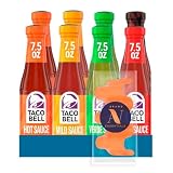 Taco Bell - Lavinia Essential Bundle: 4-Pack of Sauce Master Collection, 7.5 oz Glass Bottle + 1 Utility Prop.