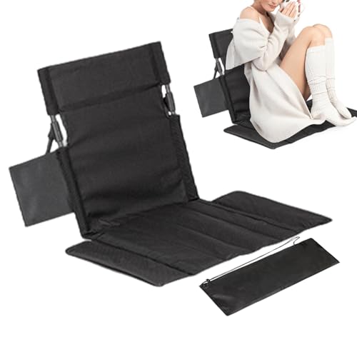 Generico Silla De Exterior | Impermeable Portátil Con Bolsillo Lateral,Silla De Piso Con Respaldo,Para Exterior Interior Senderismo Picnic Playa Jardín Patio