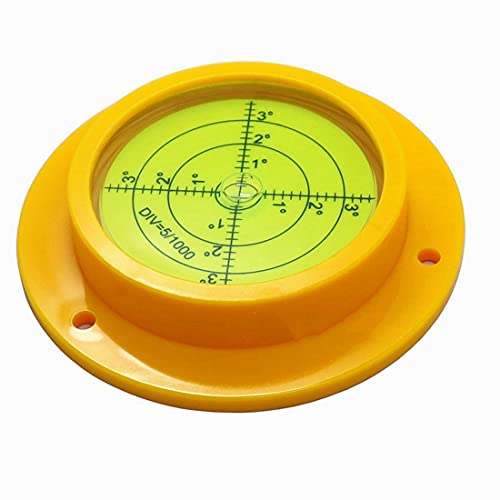 1Pc Bubble Spirit Level Bullseye Degree Marked Surface Circular Levels for Adjusting Turntable, Camera, Tripod, Telescope, RV, Phonograph, Table, Furniture (90x17mm)