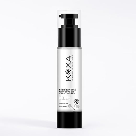 KOXA COSMETIC Moisturising Sunscreen SPF 50 PA++++ | Niacinamide, Hyaluronic Acid, Aloe Vera – Broad Spectrum, Hydrating S...