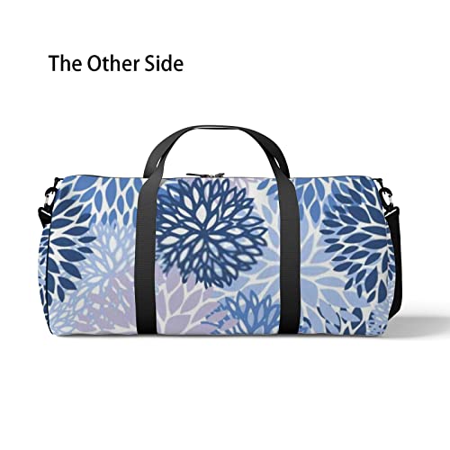 Bolsa de viagem grande para homens e mulheres, bolsa de viagem leve de crisântemo com flores de inve