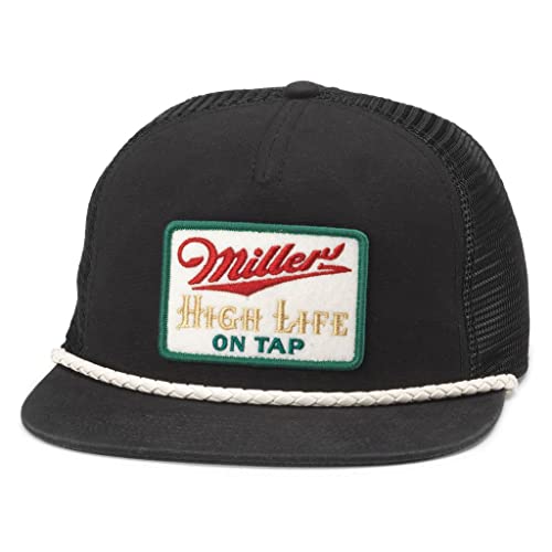 Image of AMERICAN NEEDLE Miller High Life Beer Patch Unisex Adjustable Snapback Baseball Hat