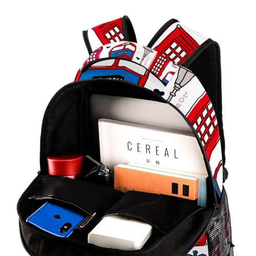 Sac à dos d'école London Bus idéal pour le collège et les sorties