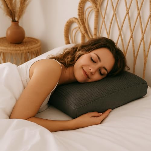 Image of LA VERNE Cooling Gel Infused Pincore Technology Breathable Memory Foam Pillow with 3S Rebound| Cool Gel Cervical Support for Neck & Shoulder Relief (2, Grey, Queen (U.K. Standard))