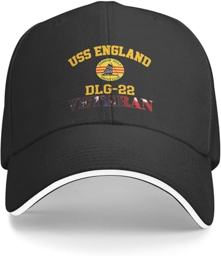 USS England Dlg-22 Gorra Baseball Unisex Negra miniatura 1