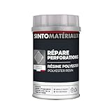 MODE D'EMPLOI: Poncer, nettoyer. Découper 1 morceau de tissu de 5cm de plus que la surface à réparer et effilocher. Mélanger 50ml de résine et 1 noisette de durcisseur. Appliquer, poser le tissu et appliquer 1nouvelle couche. Enlever l'air, sécher. Poncer.