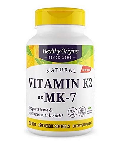Vitamina K2_Mk7 100mcg 180 Veggie Softgels - Healthy Origins