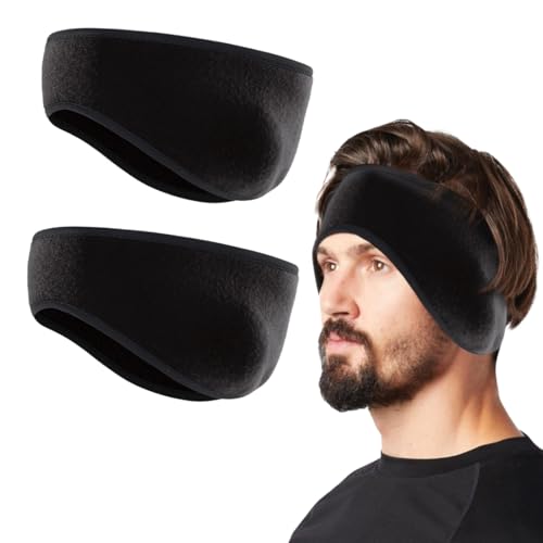 2 Pcs Hebilla de algodón Acolchada Caliente con Tapa Completa Muffs de oído, Calentadores de Orejas, Orejeras Calentitas, Invierno Cinta para Pelo Cintas Deportivas para Hombre y Mujer
