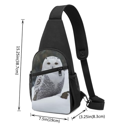 Mochila Sling Backpack Crossbody Negro para Senderismo miniatura 2