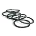 Goody Slide Proof Stayput Black Hair Elastics, 4 mm (Pack of 3)
