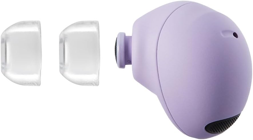 AZLA SednaEarfit Crystal for Galaxy Buds 2 Pro, Clear Pearl Earbud Tips, Noise Canceling Earbuds Replacement Tips (S/MS/M)