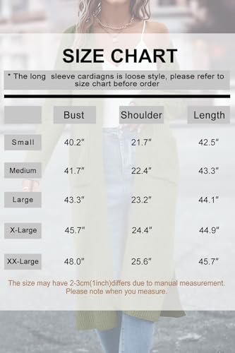Image of Danedvi Long Cardigan Sweaters Women Trendy Open Front Coat with Pockets | Open Front Duster,Long Sleeve Coatigan,Soft Knit,Oversized,Casual Fall Winter, Daily Wear, Going Out,Work Office