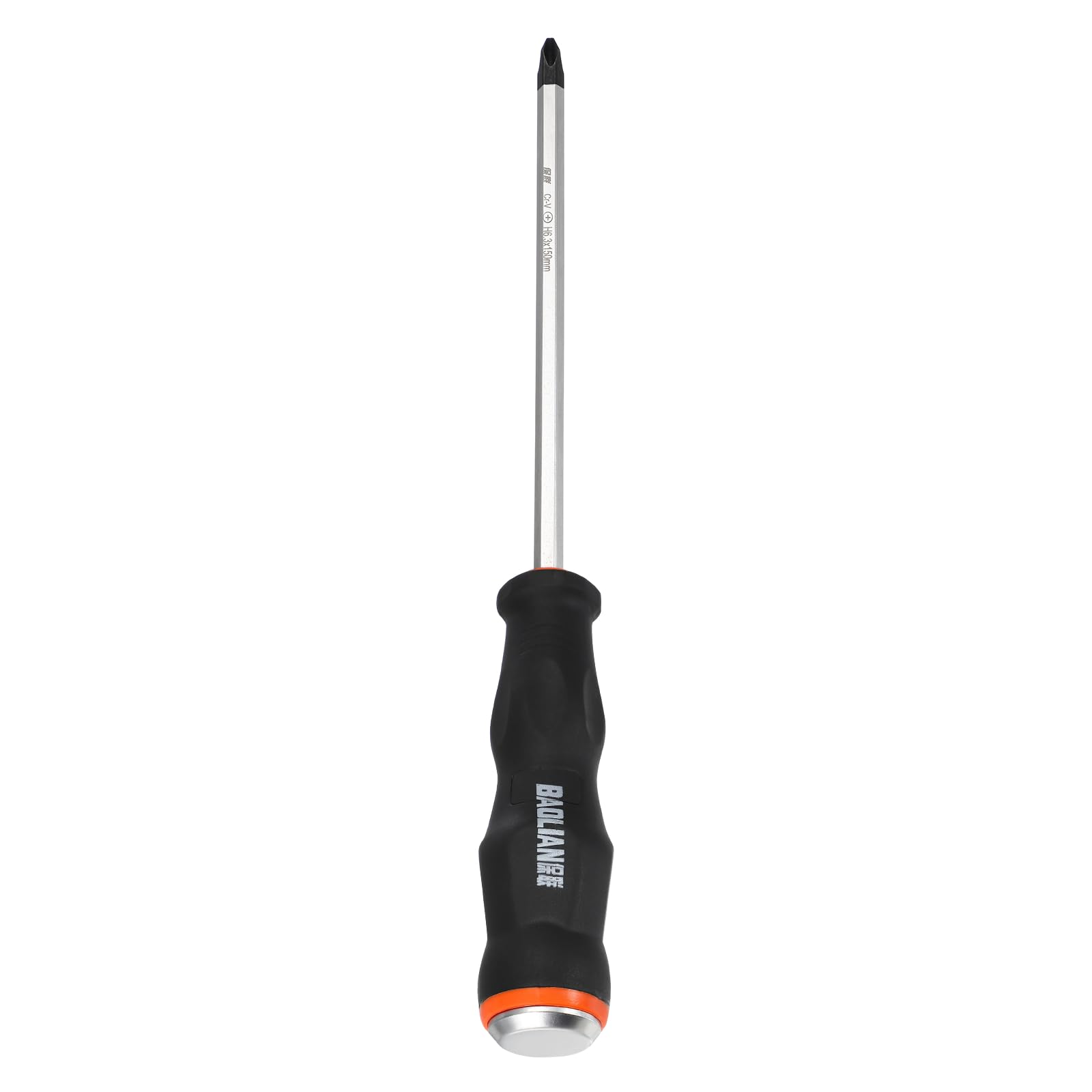 sourcing map Magnetic Phillips Screwdriver PH2 x 145mm CR-V Steel Go-Thru Cross Screwdrivers with Striking Cap for Industry and Automobile Repair