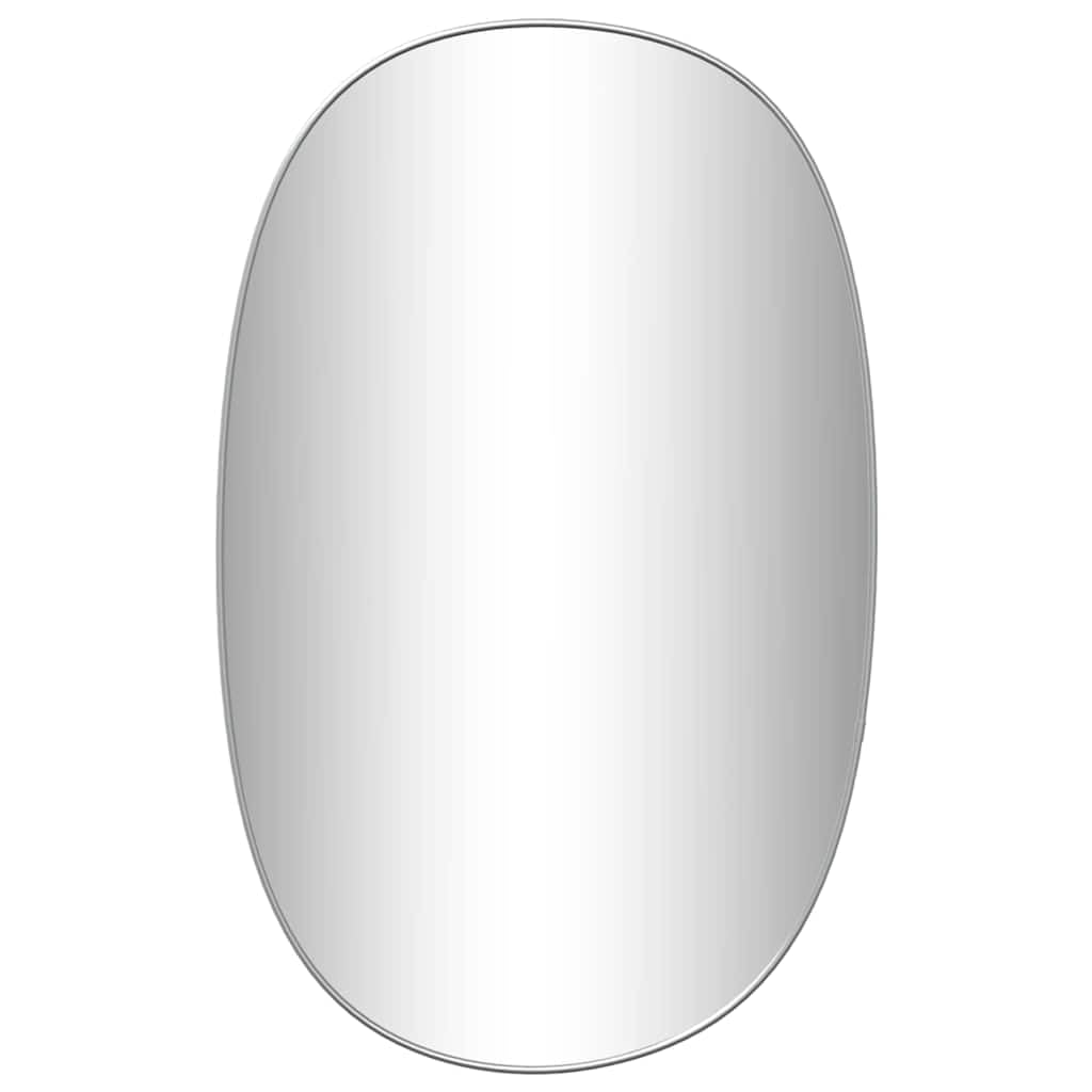 KGHFDVB Glass Wall Mirror with PVC Frame, 70x45 cm Silver Vanity Mirror for Bedroom, Hallway, Living Room, Bathroom, Wall-Mounted Design for Clear Reflection and Space Saving