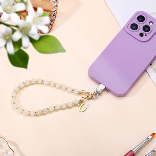 1 Set Beaded Phone Wrist Strap, Initial Phone Charms Detachable Letter B - Photo 105 sur 176