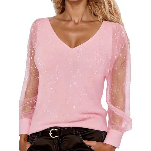 T-shirt pour femme col rond ample haut manches longues élégant en tissu doux