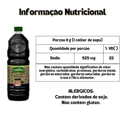 Molho Shoyu Cepêra Sem Glúten Em Garrafa 1.01 L
