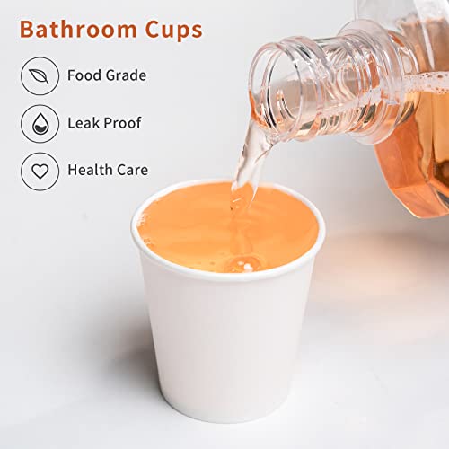 Racetop 3 Oz Paper Cups Bathroom [600 Count], Bathroom Cups Disposable, Mouthwash Cups, Small Snack Cups, Ideal For Bathroom, Home,Party #TOP1