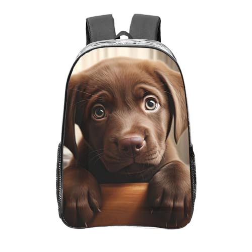 Sac à dos transparent motif labrador grand format pour lycéens et étudiants