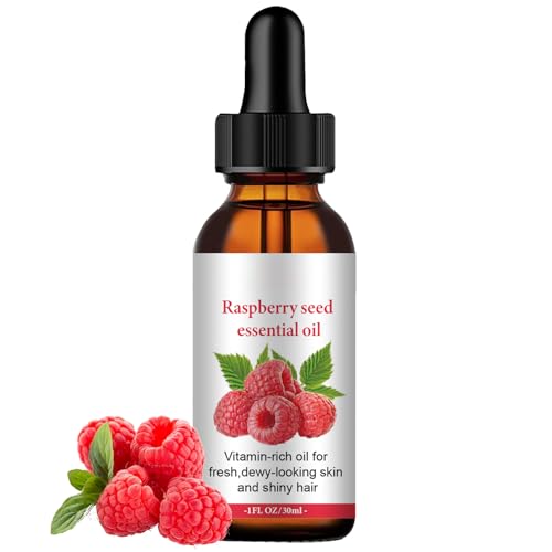 ARCHIDATE Organic Raspberry Seed Oil for Face Body & Hair Care Nourishing Supports Soft-Feeling Skin Cold Pressed Lightweight Moisture Raspberry Seed Facial Oil for Women All Skin Types