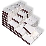 60pcs Blank Match Boxes, 2.25x1.42x0.59in Bulk Blank Matchboxes DIY White Storage Containers Holders with Double-Sided Striker for Wedding Bridal Baby Shower Birthday Party Favors, No Matches Included