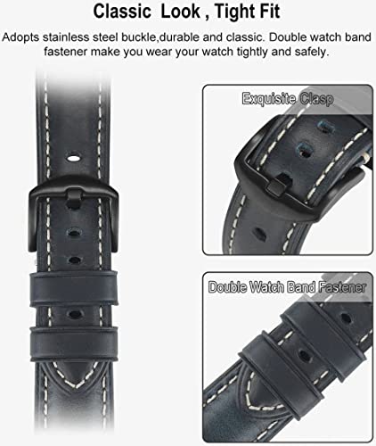 Image of HUAFIY Compatible for Apple Watch Bands 42mm 44mm45mm46mm 49mm 38mm 40mm41mm, Genuine Leather Band Strap for iWatch Series 11 /10 /9 /8,7,6,5,4,3,2,1, Ultra3 2 1