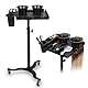 Mobiler Friseurwagen, Salon Trolley mit 2 magnetischen Schüsseln, Fönhalterung, hitzebeständig, Kammlineal für Extensions Aller Art, ideal für Friseure und Schönheitssalons und Coloristen