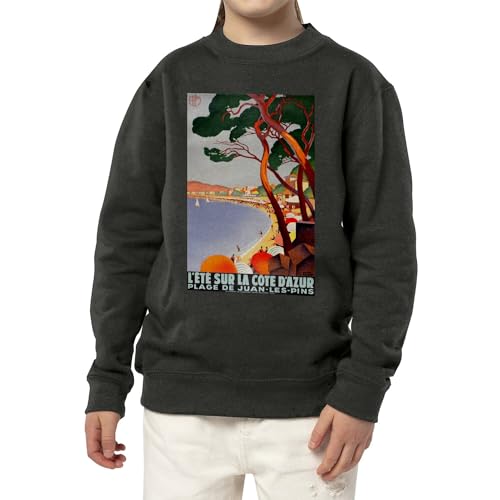 Sweatshirt enfant Côte d'Azur affiche vintage pull confortable pour bouger - 3