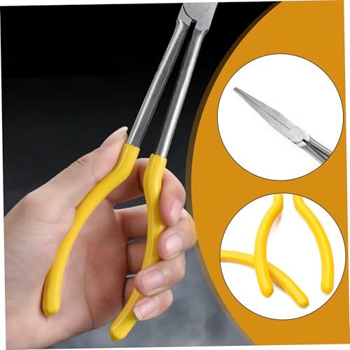 Alicates de punta larga rectos de 11 pulgadas con mango ergonómico antideslizante 4