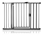 Safetots Pressure Fit Self Closing Stair Gate, 103.8cm - 110.8cm, Slate Grey, Auto Closing Baby Gate, Safety Barrier for Toddler, Easy Installation