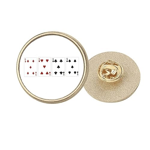 Broche ronde en métal doré à motifs cœurs pour blazer en soirée