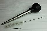 Turkey Baster - Relish Pot's Stainless Steel Baster with Syringe and Cleaning Brush - easy to clean - Enhance your cooking experience today