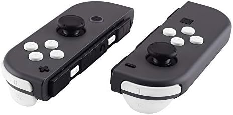 eXtremeRate DIY Full Set Buttons for Nintendo Switch & Switch OLED, Custom Replacement Buttons for JoyCon, ABXY Direction Keys SR SL L R ZR ZL + - Home Capture Trigger Buttons Springs - White