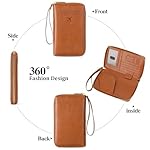 Leather RFID Blocking Passport Holder Travel Wallet, Passport Cover/Travel Wallet for Women/Men with - Image 5