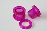  Emeco – UV Uni Flesh Screw túnel de oído ft300 KRISTAL PINK Talla:4mm