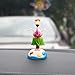 YGMONER Solar Powered Dancing Hula-Hula Flamingo Car Dashboard Ornaments Swinging Dress Animated Bobble Dancer Car Decor (Flamingo B)