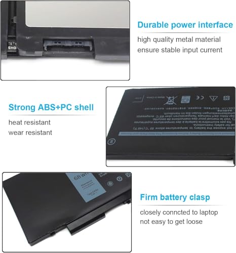 R & I GJKNX Battery Compatible for Dell Latitude 5280 5480 5580 5490 5590 E5480 E5580 E5490 E5590 Series Precision 15 3520 Series 0DY9NT GD1JP... - Image 5