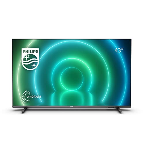 PHILIPS 43PUS7906/12 43-Inch 4K LED TV | Ambilight, UHD & HDR10+ | Dolby Vision & Dolby Atmos | Google Assistant Compatible