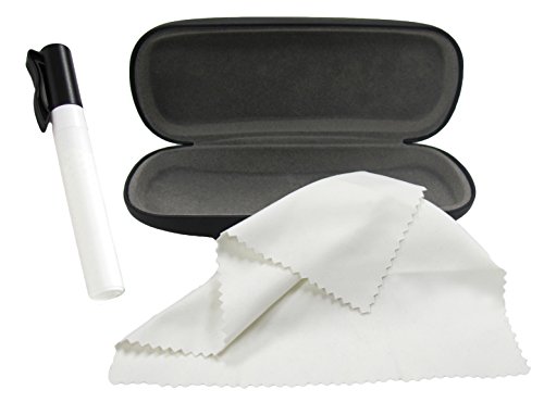 Sunglasses And Eye Glasses Case Hard Shell + Microfiber Cloth + Lens Cleaner