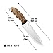 BPSKNIVES HK2 CSH - Handmade Carbon Steel Knife - Fixed Blade Full Tang Camping Knife - Hunting Bushcraft Knives With Leather Sheath - Outdoor Scandinavian Camp Knives