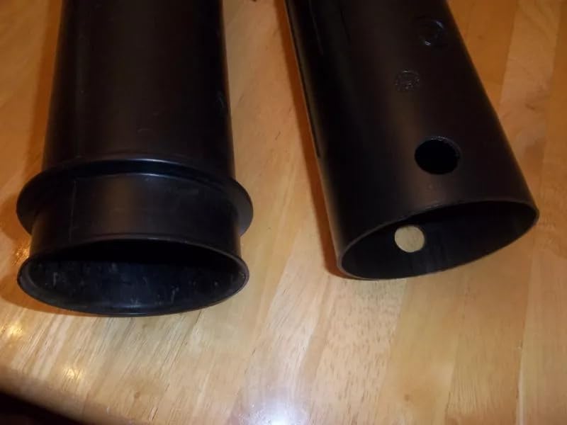 Close-up of blower tube connection points