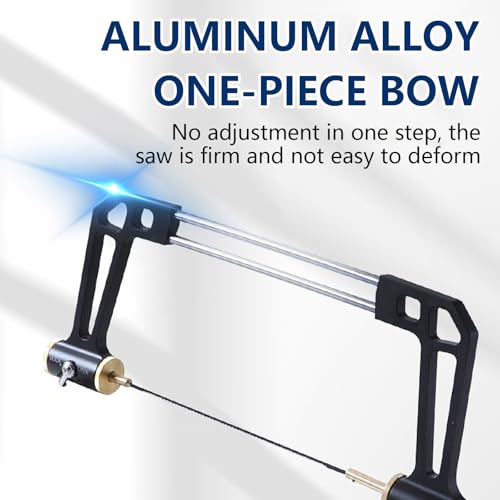 Laubsäge, Laubsäge Set mit 3 Ersatzblatt(15T/18T/24T), Laubsäge Dekupiersäge,Multidirektionales Schneide-Handwerkzeug, Verstellbare Laubsägen für Holz, Laubsäge für Holz,Gummi,Weiches Metall