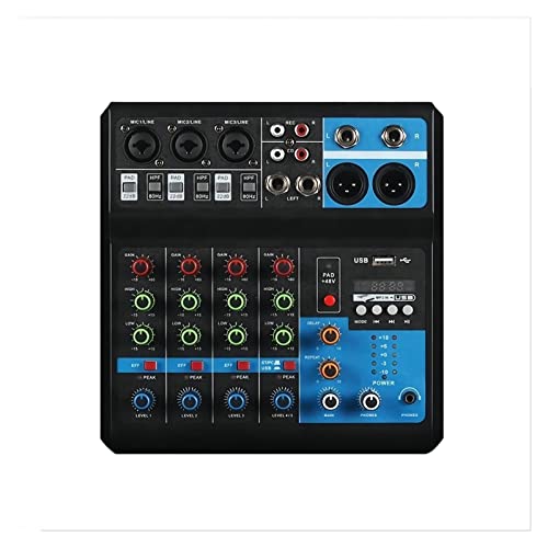 Controller DJ digitale Mixer a 5 canali Console portatile professionale Ingresso computer Alimentazione 48v Trasmissione in diretta A5