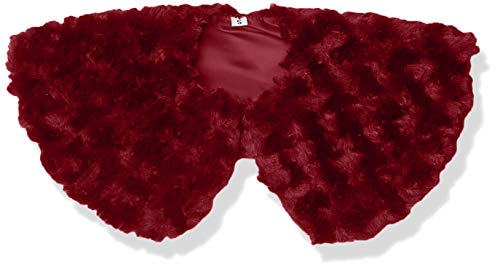 Pretty Me, USA womens Faux Fur Cape Jacket, Burgundy, Med 12 months US