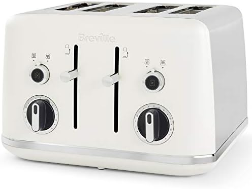 Breville Lustra 4-Slice Toaster with High Lift, Wide Slots and Independent 2-Slice Controls, Storm Grey [VTT853]